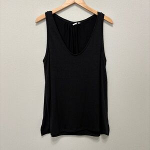 Gap Factory Relaxed Tank Top with Stretch - Black, L